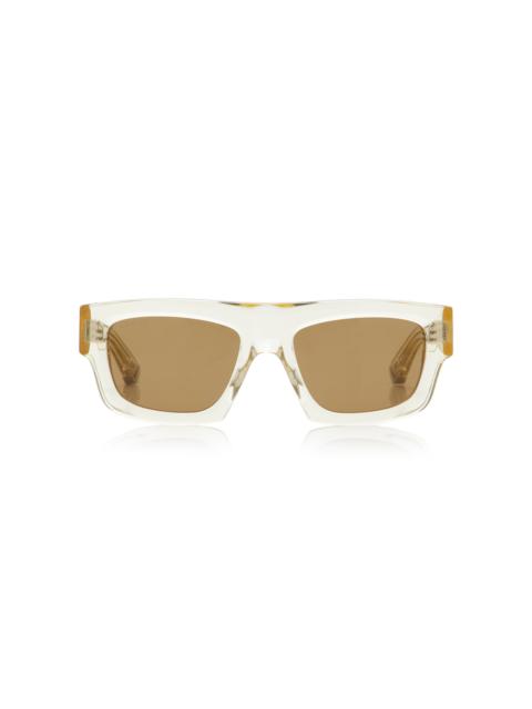 GUCCI Fashion Show Oversized Acetate Sunglasses yellow