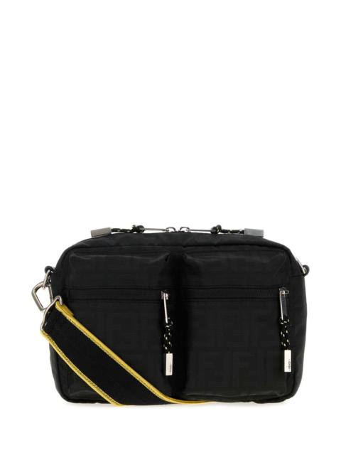 FENDI Fendi Men Embroidered Fabric Camera Case Crossbody Bag