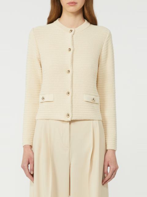 WEEKEND Max Mara Weekend Max Mara Vodka Alpaca Blend Cardigan in Ecru at Nordstrom