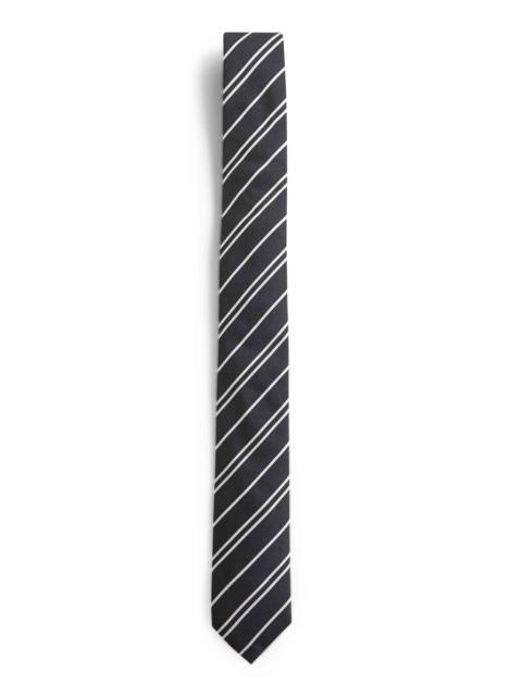 Dolce & Gabbana Black striped jacquard silk Martini tie