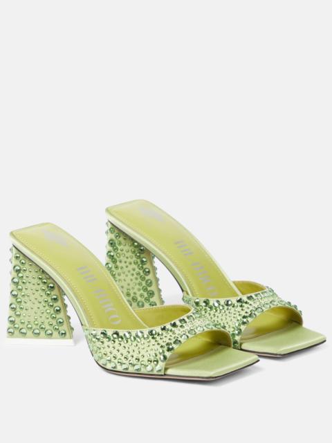 THE ATTICO Mini Devon embellished satin mules