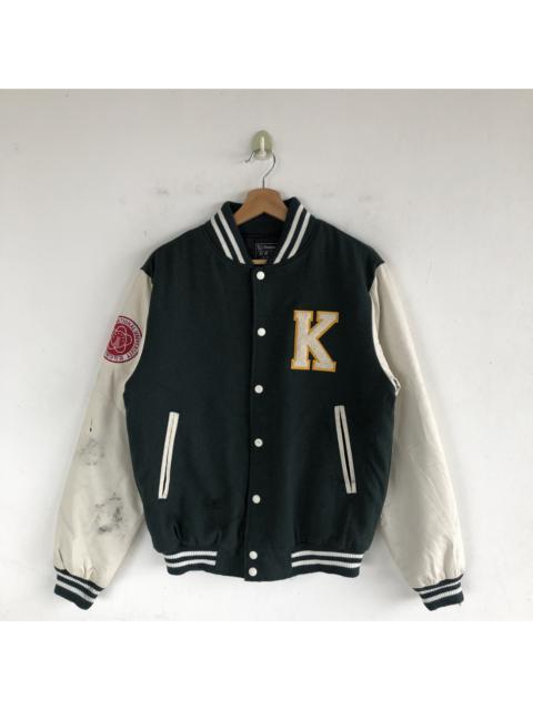 Other Designers Vintage - Kyungpook University Varsity Letterman Leather Wool Jacket