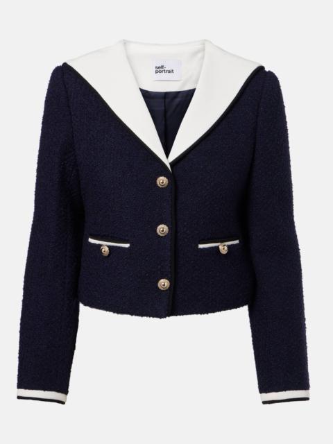 self-portrait Bouclé jacket