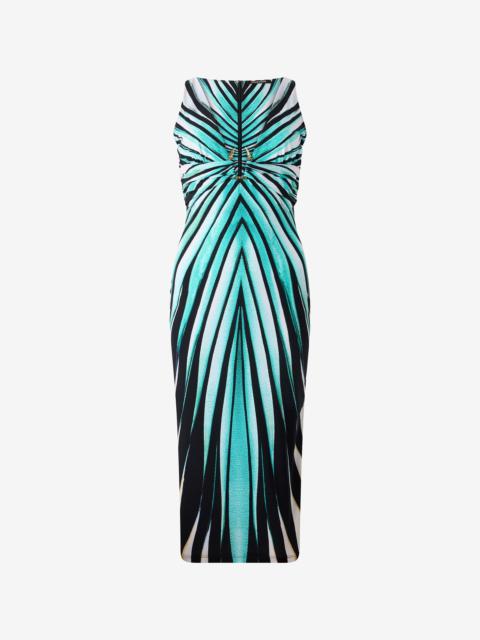 Roberto Cavalli Ray Of Sea Print Dress Midi