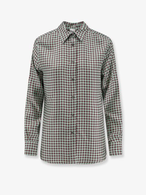 Aspesi Aspesi Silk Shirt With Micro-Pattern