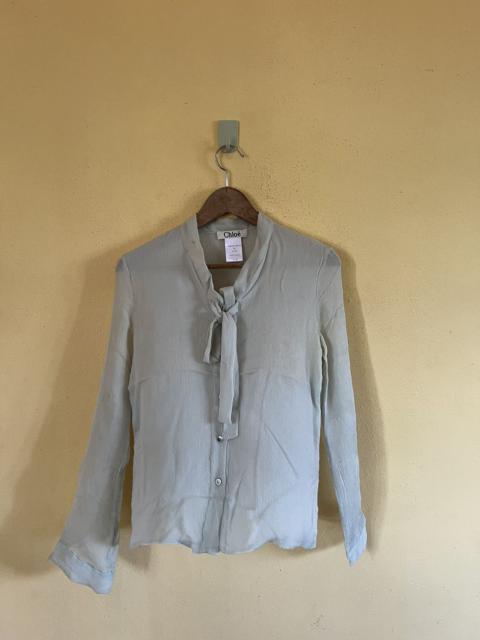 Other Designers Archival Clothing - CHLOE BOW TIE NECK SHIRT BLOUSE LONH SLEEVE