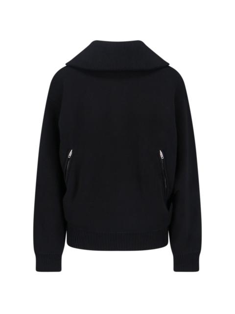 BALENCIAGA BACK TO FRONT ZIP SWEATER