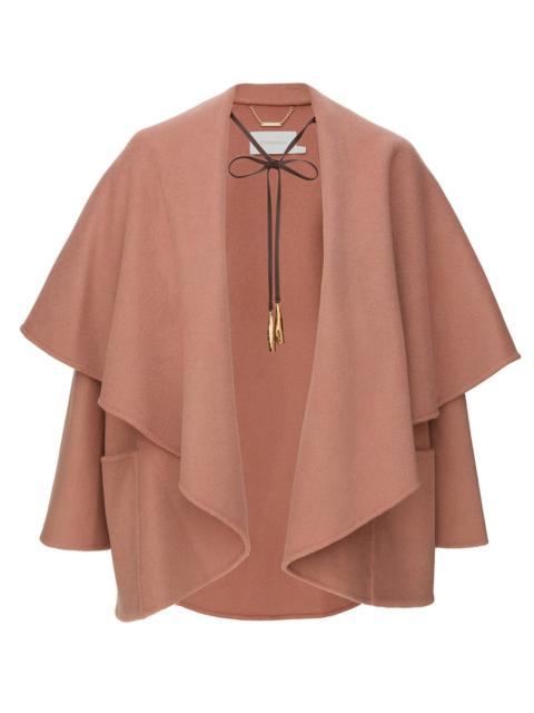 Zimmermann LUNA WOOL TIE NECK CAPE