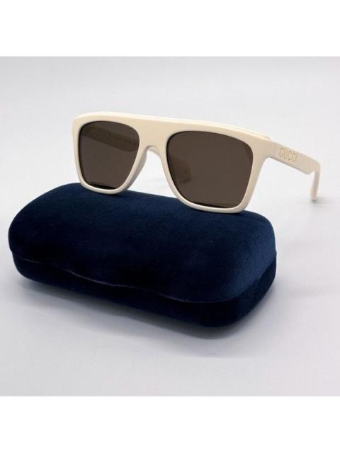 GUCCI NEW GUCCI GG1570S 003 SQUARE BEIGE BROWN UNISEX SUNGLASSES G