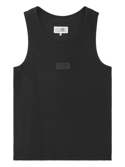 MM6 Maison Margiela Mm6 Maison Margiela Ribbed Logo-plaque Tank Top