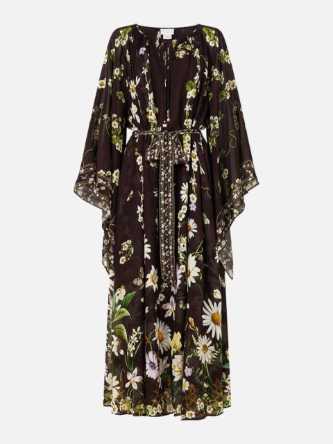 CAMILLA LONG DRESS WITH HANDKERCHIEF SLEEVE
