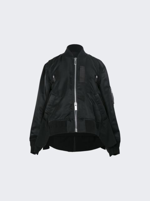 sacai Nylon Twill X Wool Suiting Blouson Black