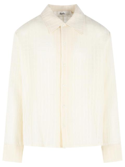 Séfr Sefr 'Ignacio' 'Cloud White' Cotton Shirt Men