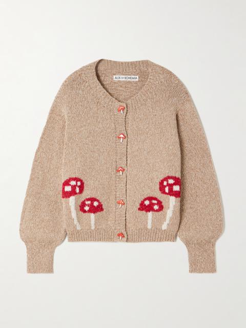 ALIX OF BOHEMIA Sammi Intarsia-knit Alpaca, Wool And Cotton-blend Cardigan