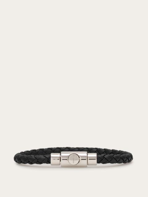 FERRAGAMO Braided Leather Bracelet - size 17