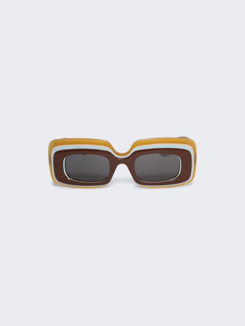 Loewe Multilayer Rectangular Sunglasses Brown