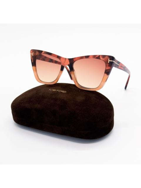 TOM FORD NEW TOM FORD SUNGLASSES POPPY-02 TF846 56T CAT EYE HAVANA WO