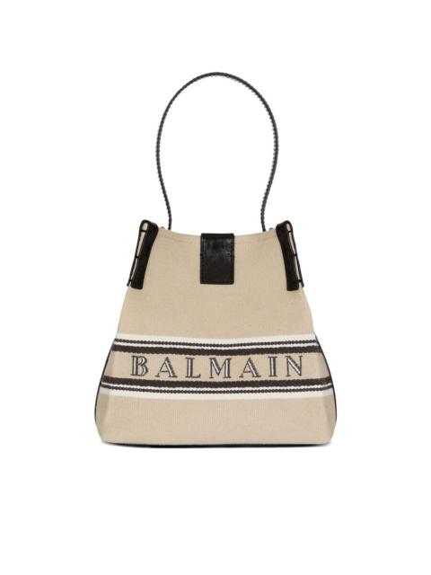 Balmain Balmain Release Canvas And Leather Bucket Bag