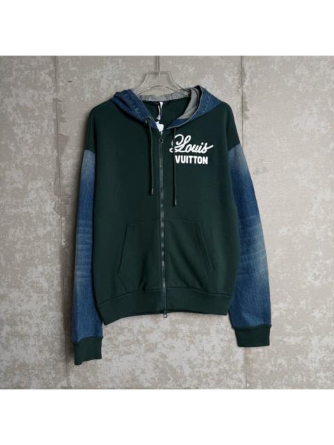 Louis Vuitton Louis Vuitton Denim Patchwork Hooded Jacket