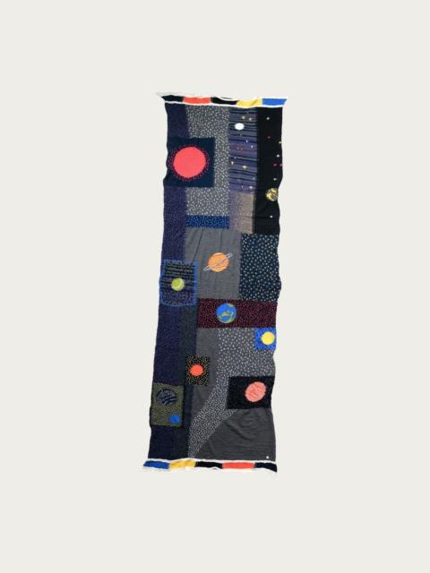 Kapital Fulling Wool Scarf UNIVERSE GABBEH - Black