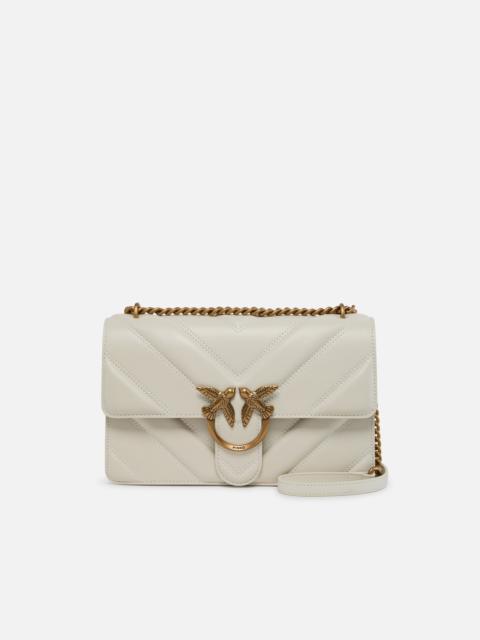 PINKO LOVE BAG QUILTED CROSSBODY BAG WITH CHEVRON MOTIF AND LOGO