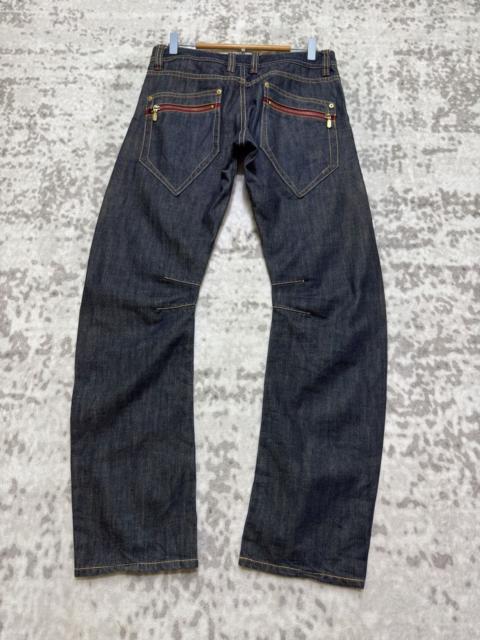 PPFM Vintage PPFM Curved Leg Banana Cut Zipper Punk Jeans