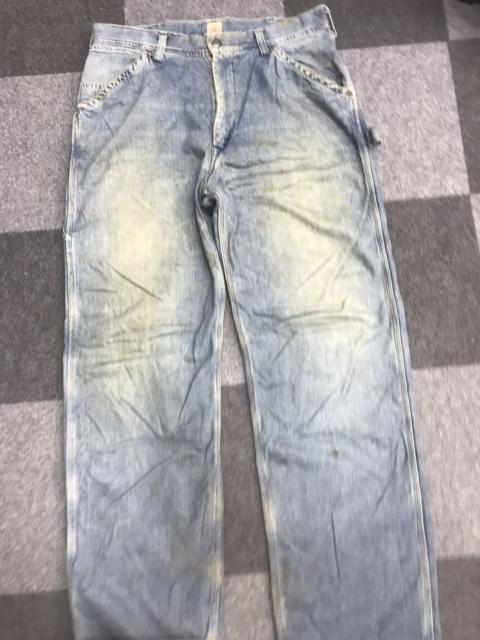 Other Designers Vintage Dirty Edwin Baggy Carpenter Jeans with Plaid Inner