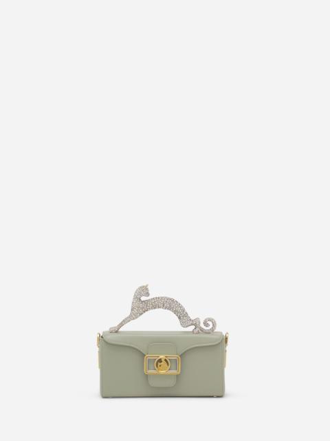 NANO PENCIL CAT BAG IN LEATHER AND RHINESTONES