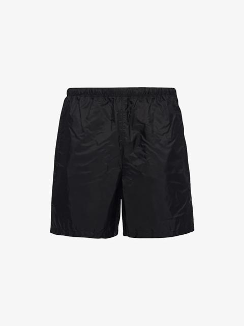 Prada Triangle-Logo Re-Nylon Swim Trunks