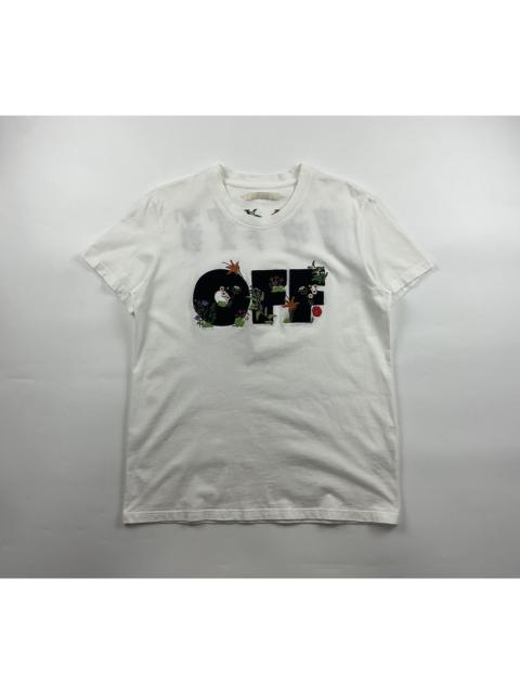 Off-White Off White Flower Embroidery Tee