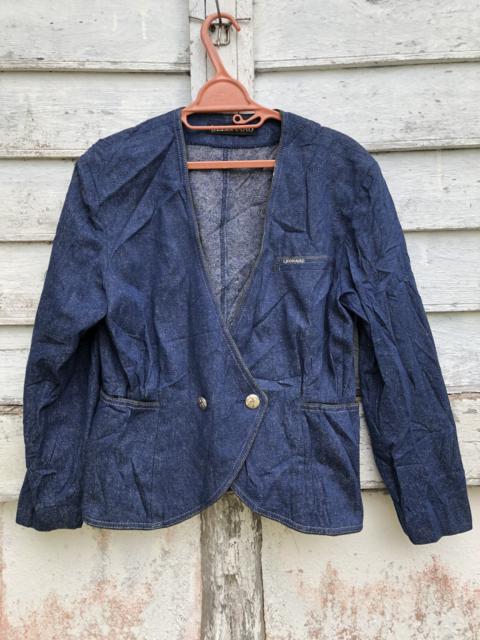 Other Designers Leonard Paris - Vintage Leonard Cropped Retro Design Silk Denim Jacket