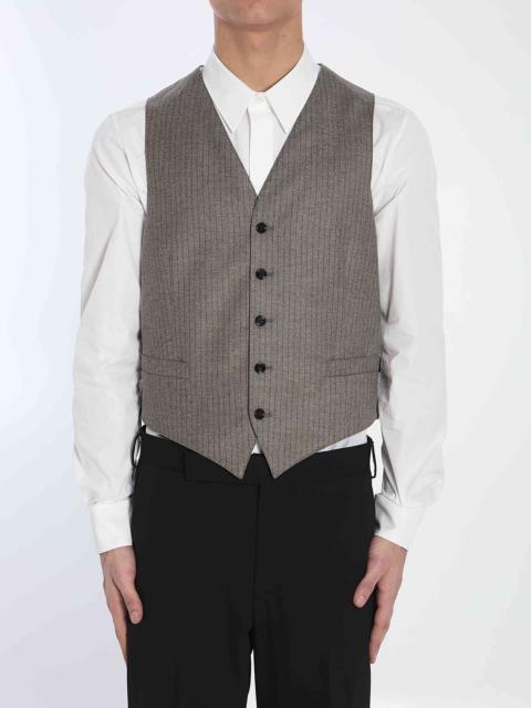Celine Men Striped Flannel Vest