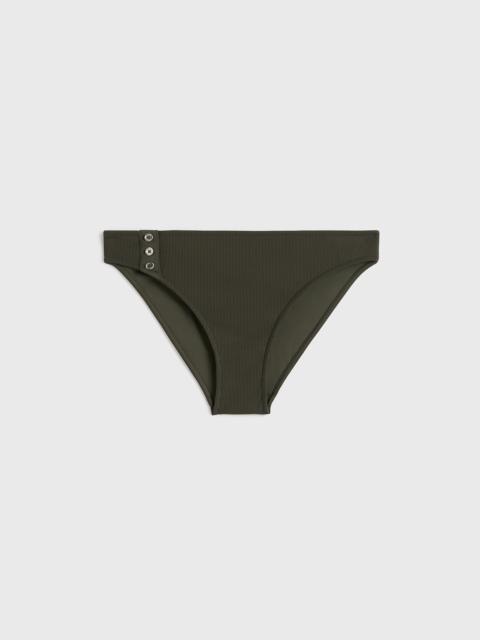 TOTEME Ribbed bikini bottom dark green