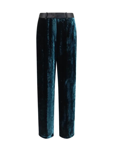 forte_forte Forte_forte Moiré Velvet Tuxedo Pants Woods