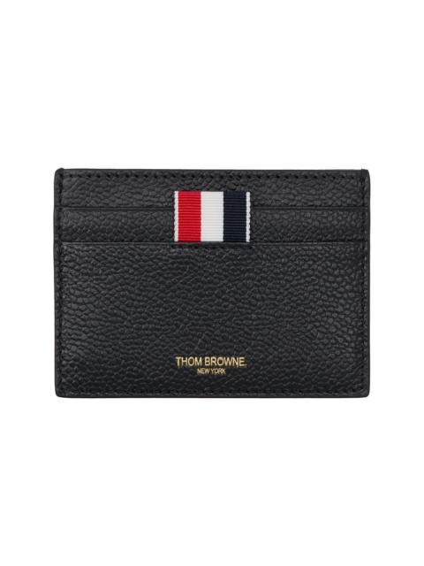Thom Browne Black Pebble Grain Single Card Holder