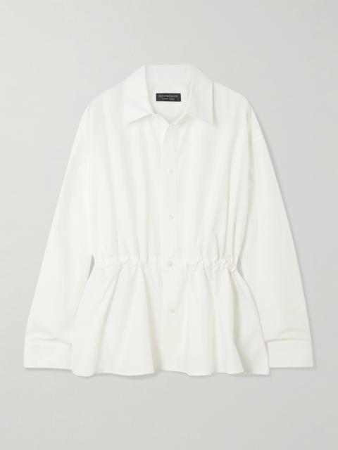 BALENCIAGA Hourglass Gathered Cotton-poplin Shirt