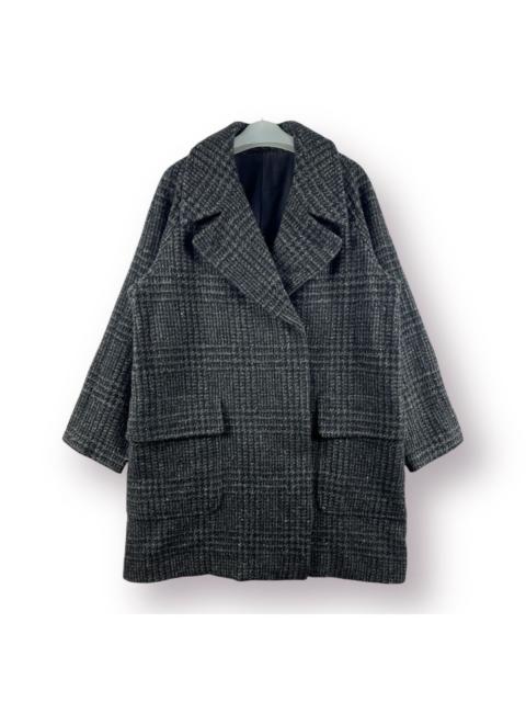 Unisex 🔥 MARGARET HOWELL TWEED TARTAN HIDDEN BUTTON LONG