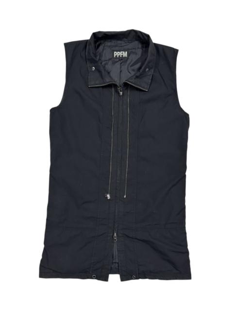 Vtg🔥PPFM Multi-Zipper Utility Sleeveless Vest Zipper Jacket