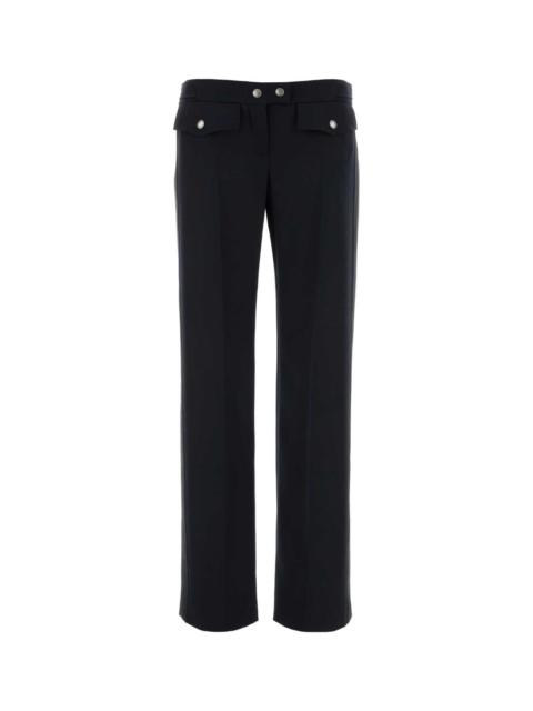 Alexander McQueen Alexander Mcqueen Women Navy Blue Wool Pant