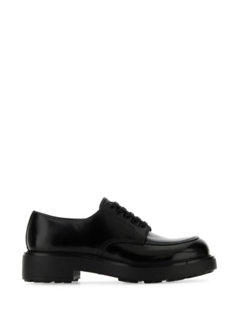 Prada Man Black Leather Lace-Up Shoes