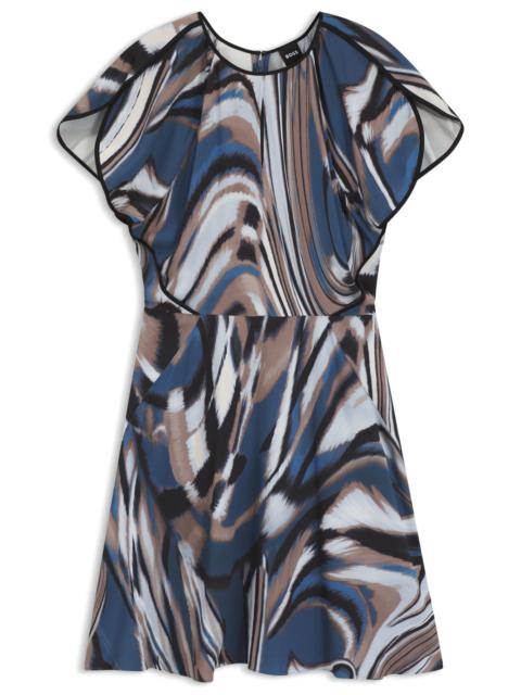BOSS SATIN DRESS WITH SWIRL PRINT