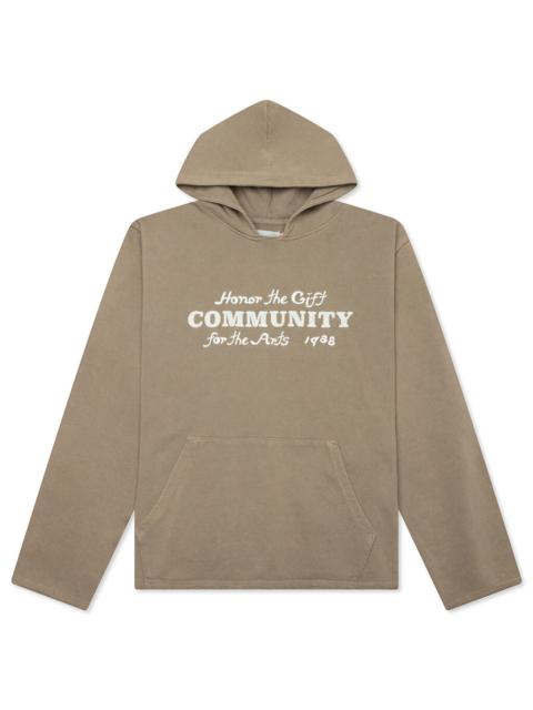 HONOR THE GIFT OIL VINTAGE HOODIE - PEBBLE