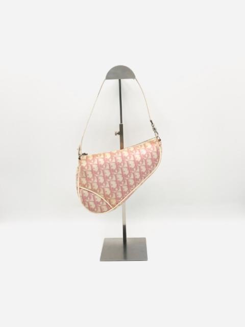 Other Designers Christian Dior Pink Oblique Saddlebag Mini