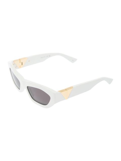 Bottega Veneta Bottega Veneta Women White Sunglasses In Recycled Acetate Woman