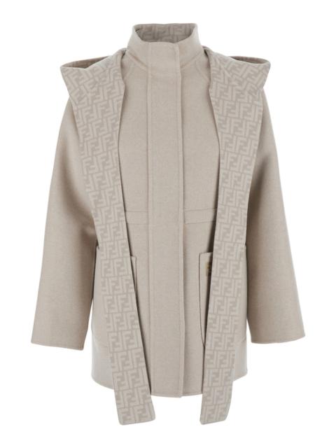 FENDI Fendi Women Parka Ff Double Wool