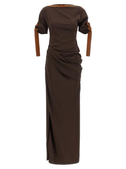 FERRAGAMO Ferragamo Women Dress With Leather Straps