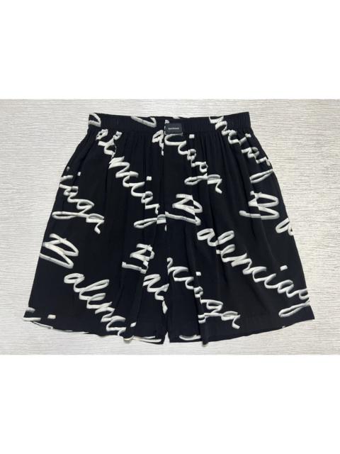 BALENCIAGA Balenciaga - Scribble Logo Bermuda Shorts