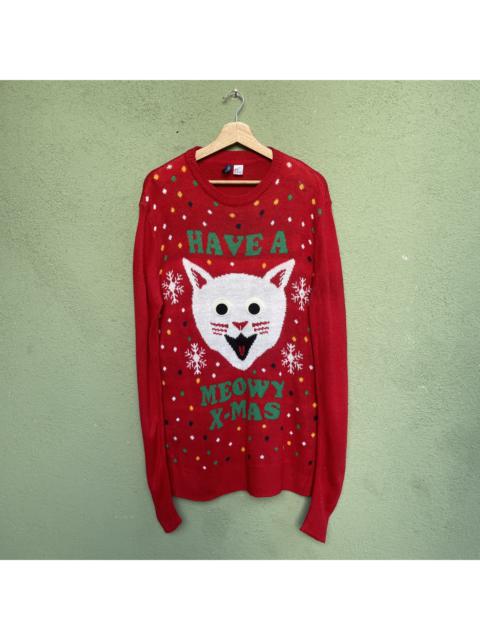 Other Designers Japanese Brand - Vintage Divided Big Cat Logo Crewneck Knitwear Jumper