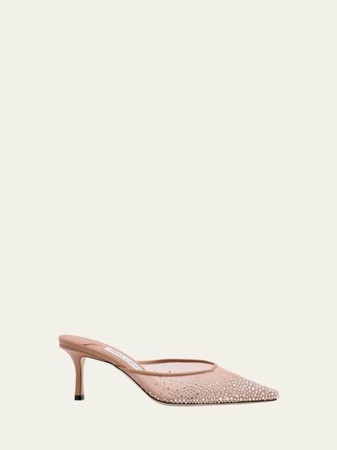 JIMMY CHOO Vivi Crystal Mesh Mule Pumps
