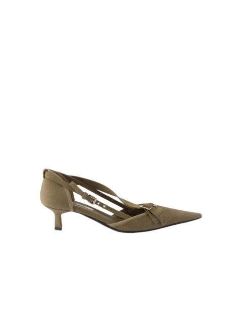 Prada Cotton Pumps With Buckled Straps